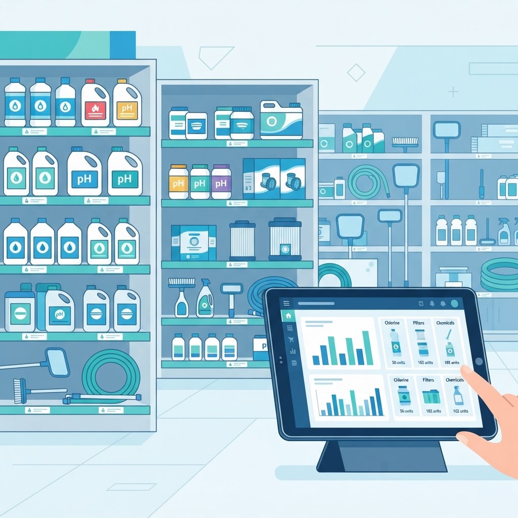 Pool Supply Store Inventory: Weekly Seasonal Stock Tracking