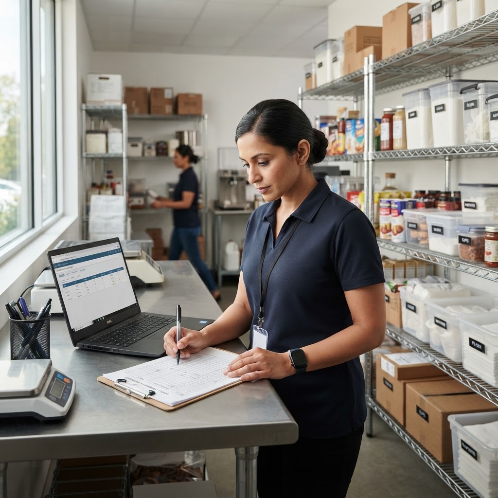 Manager review of a weekly inventory order