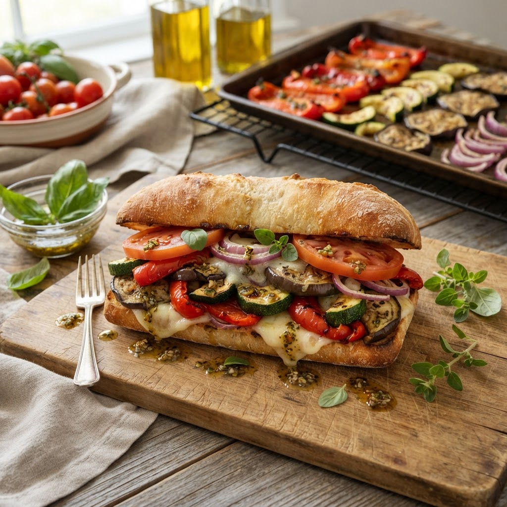 Summer Sheet Pan Veggie Sandwich