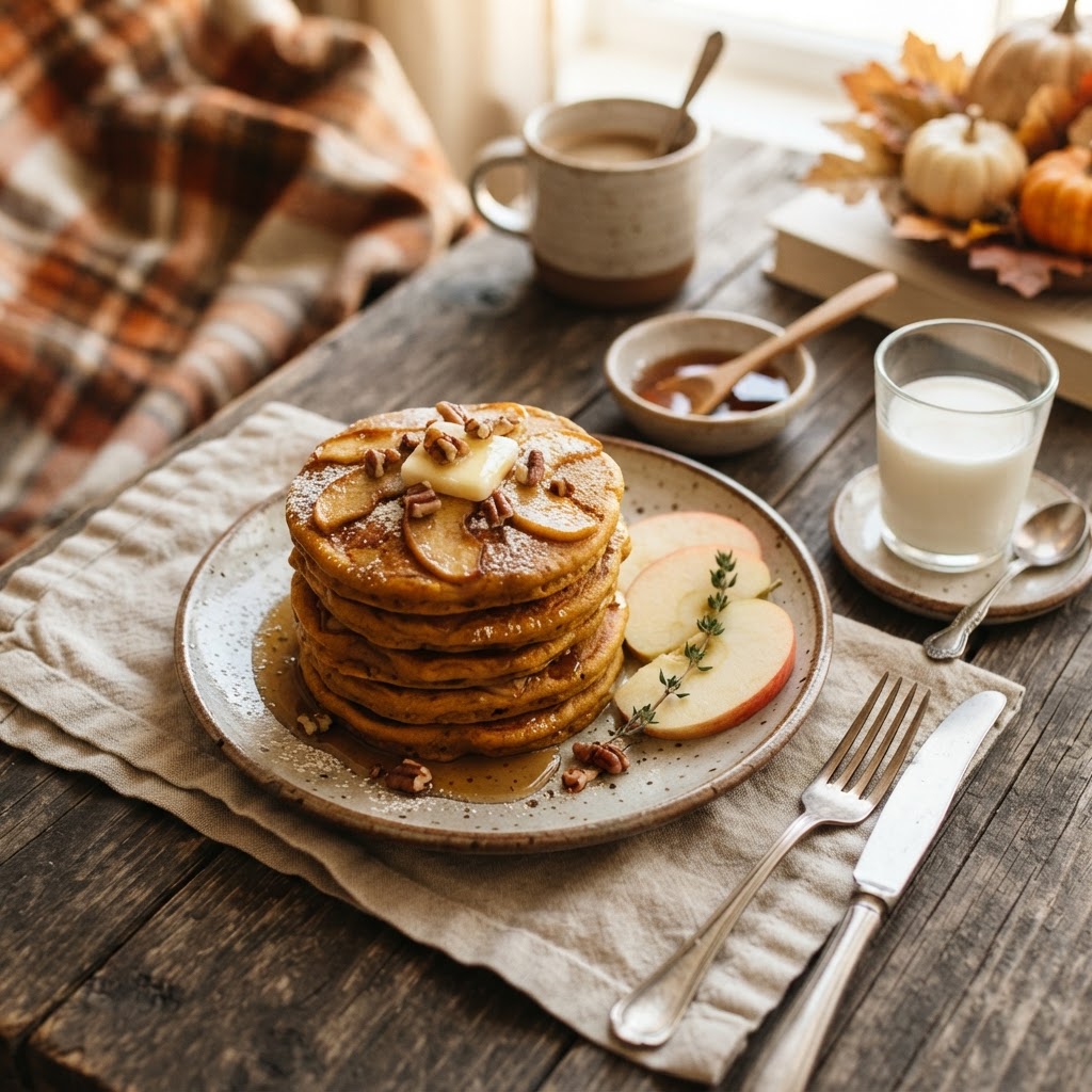 Pumpkin Apple Pancakes