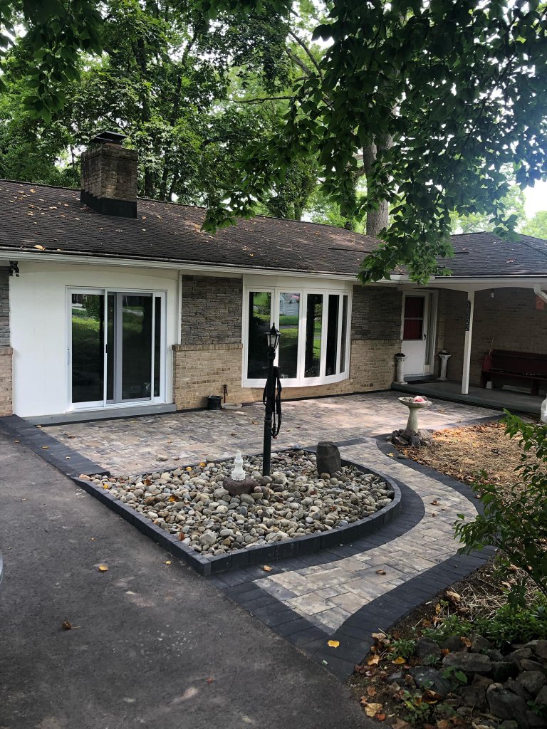 Curved Paver Walkway