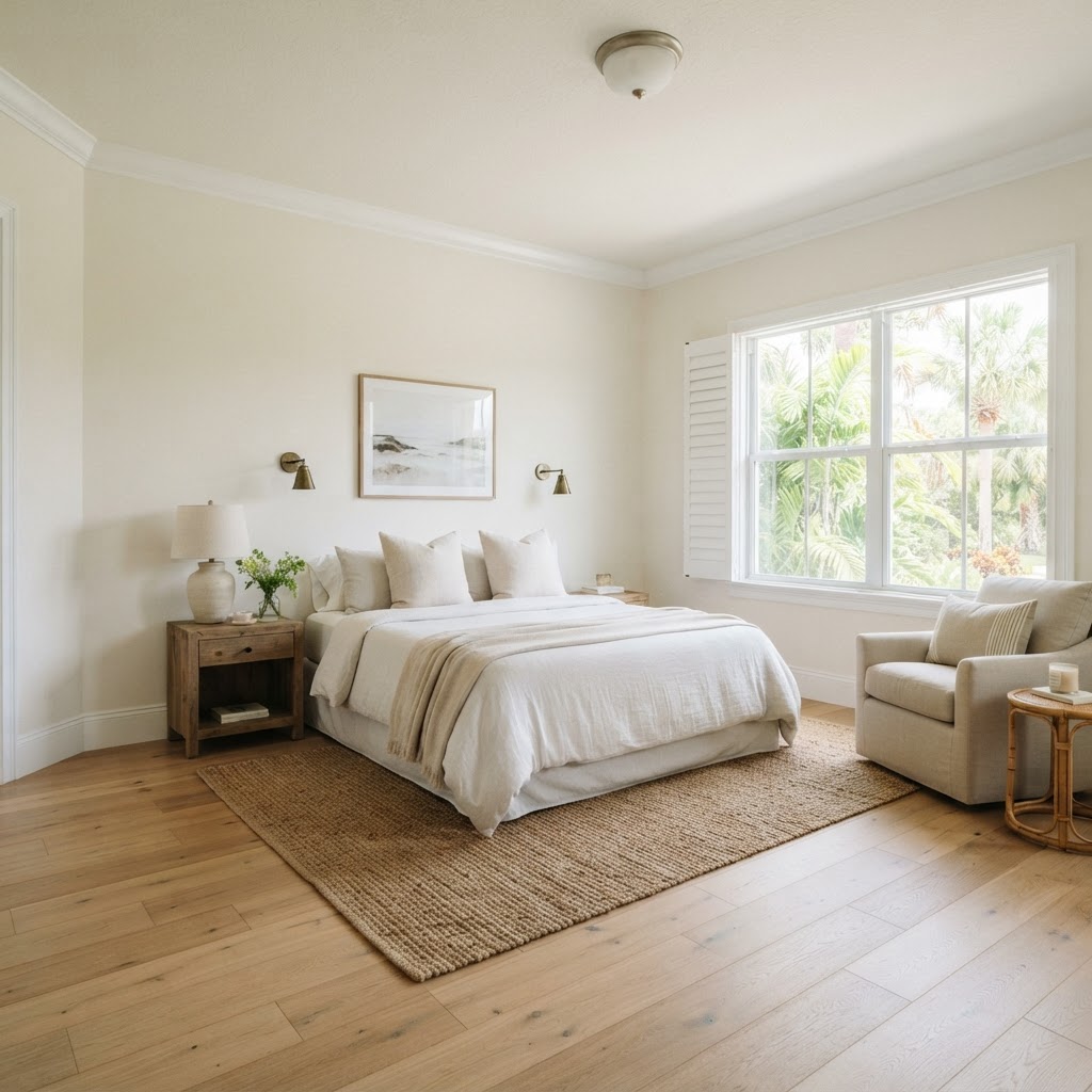 Completed interior painting project in a Bonita Springs home near Bonita Bay