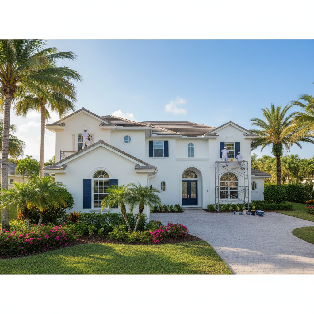 Professional interior & exterior painting service showing quality craftsmanship