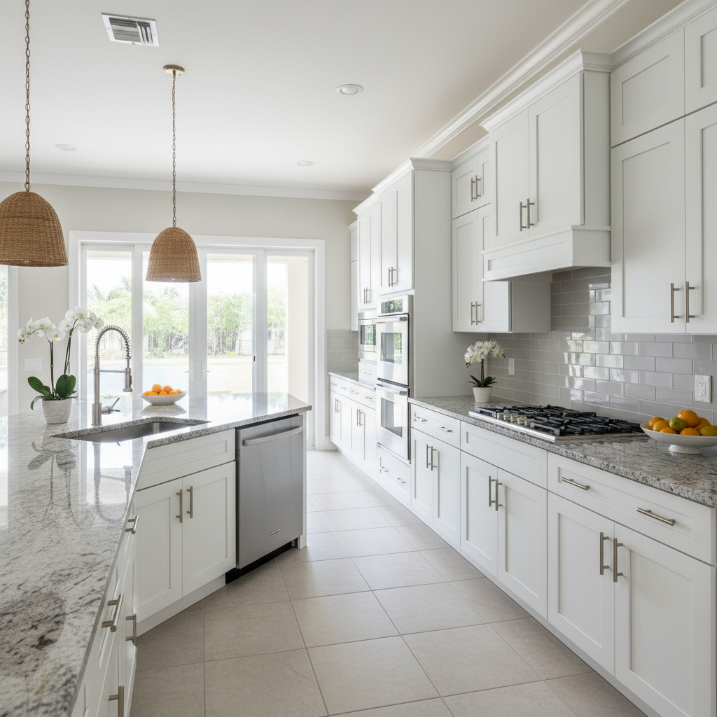 Professional cabinet painting & refinishing service showing quality craftsmanship