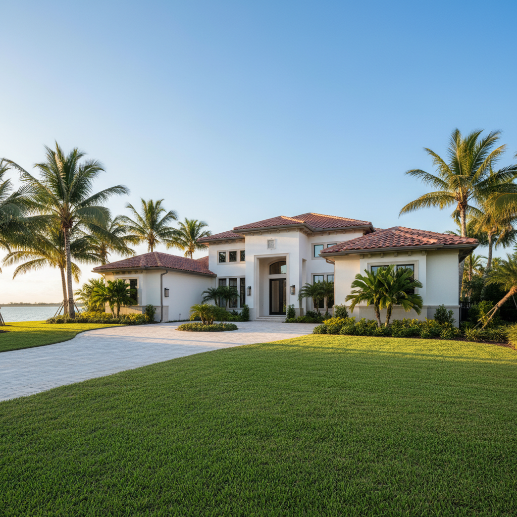 Luxury Southwest Florida home with professional exterior painting