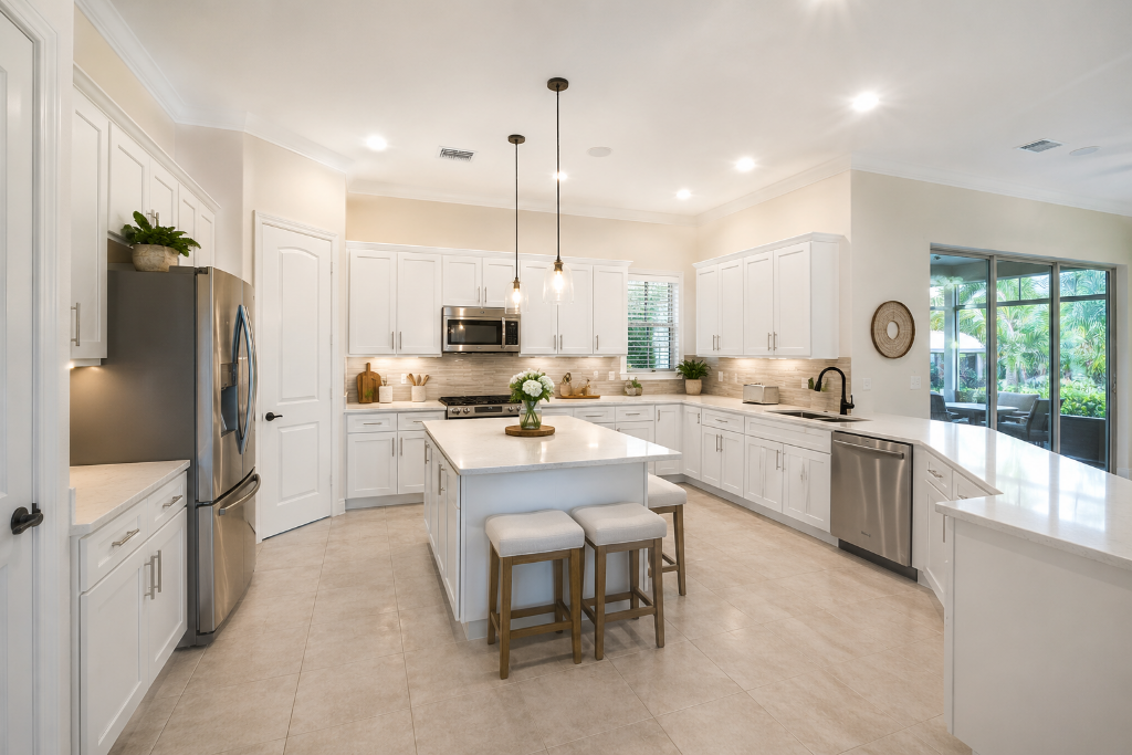 Kitchen cabinet refinishing before and after transformation