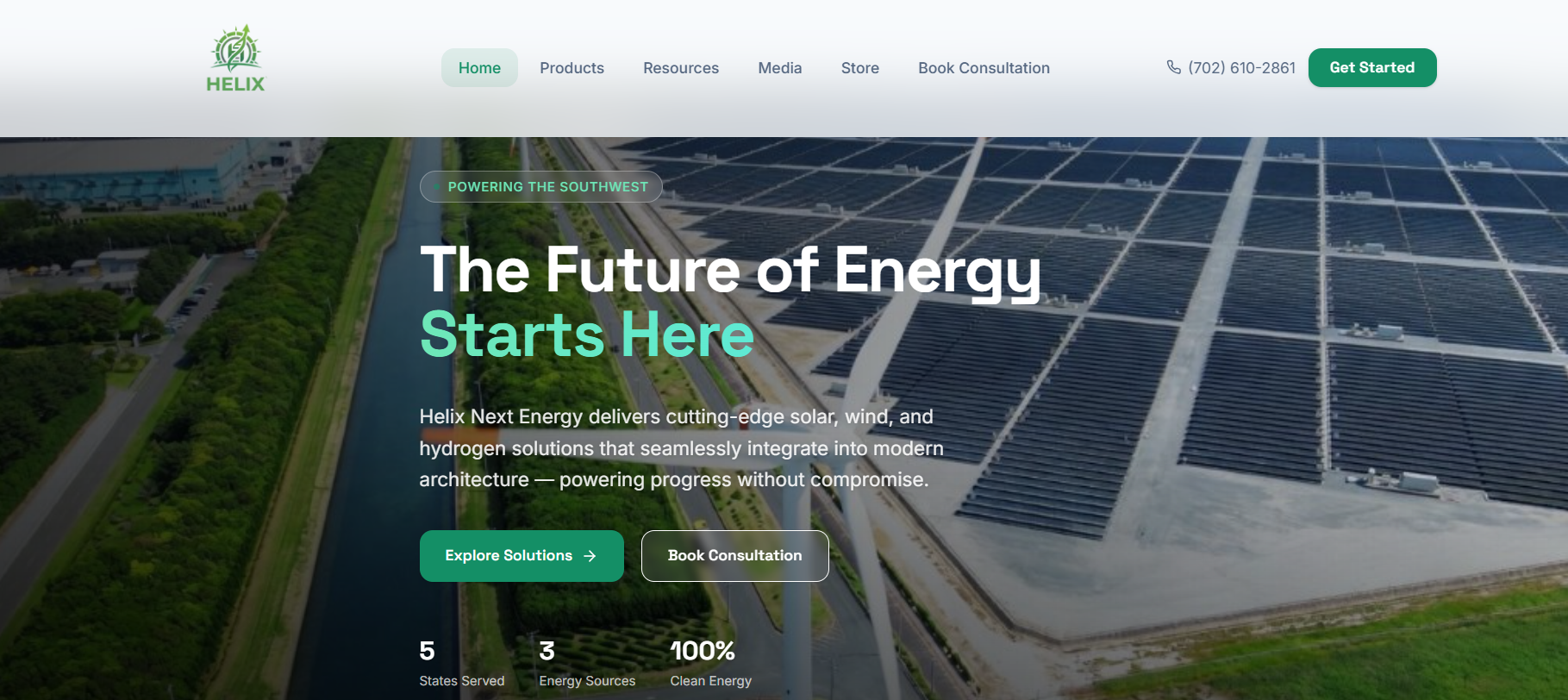 Solar Energy Helix Next Energy template preview