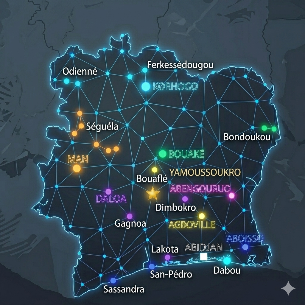 Carte Côte d'Ivoire