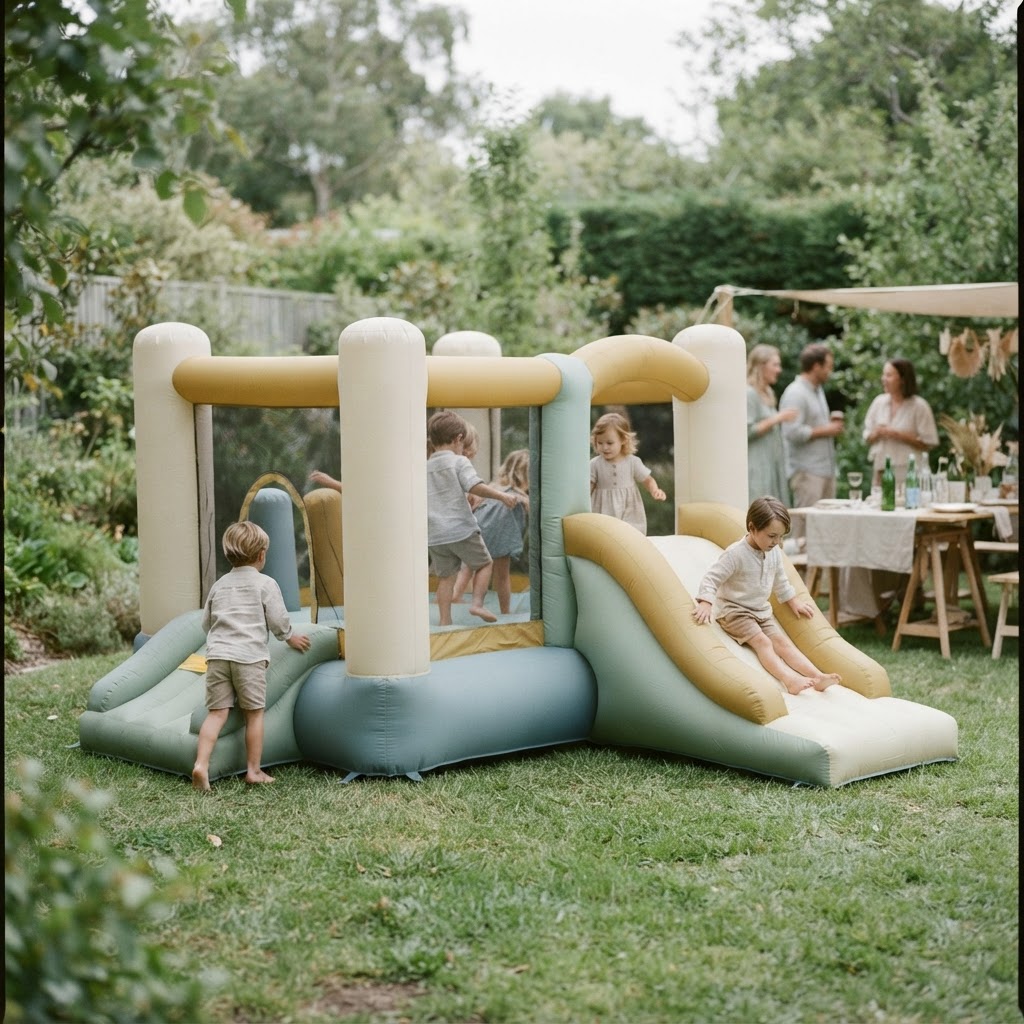 Combo castles with slides