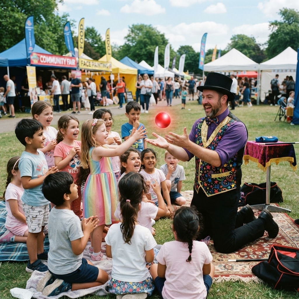 Kids magician at work