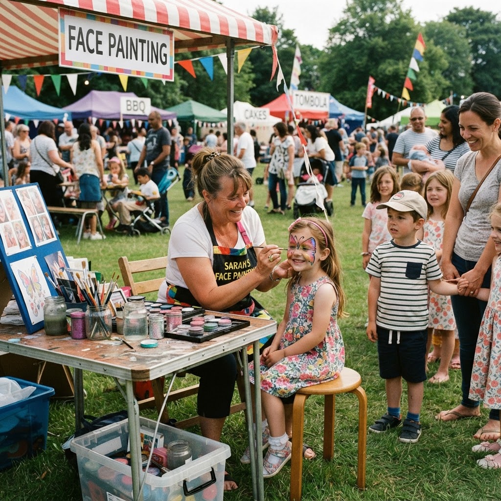 Face painter at work