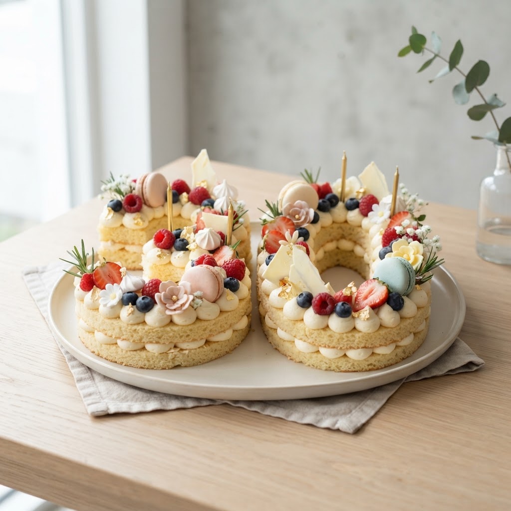 Number & letter cakes