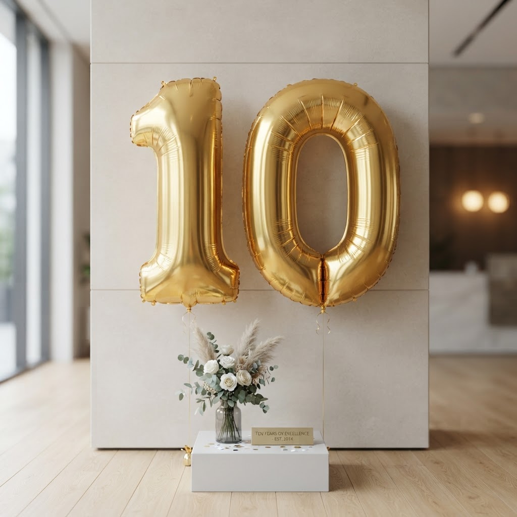 Number & giant balloons