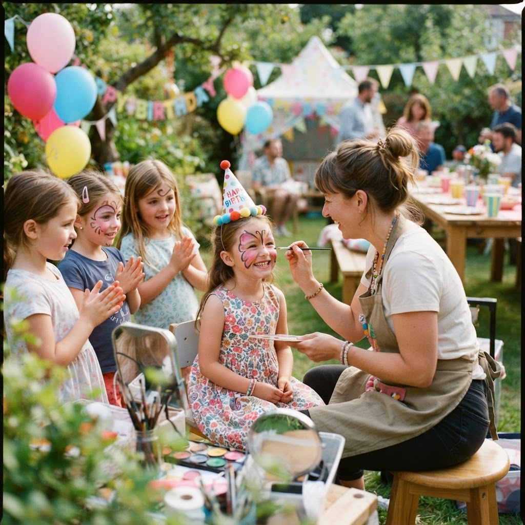 Face painter at work