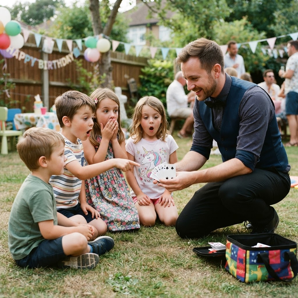 Kids magician at work
