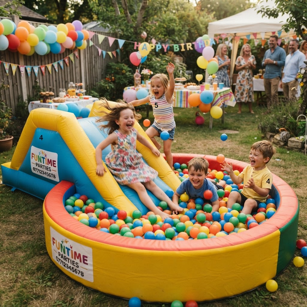 Ball pit hire provider at work