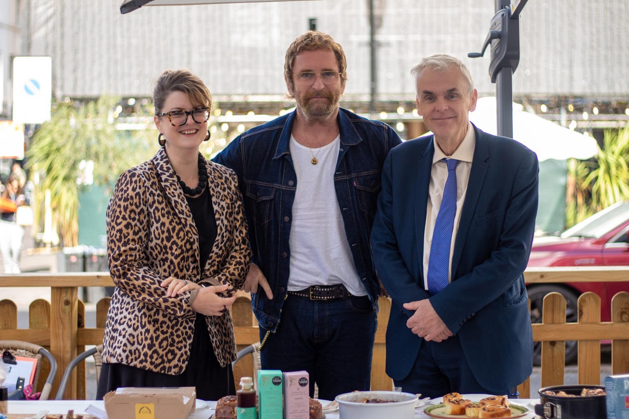 Judges John Shepherd, Mark Wogan and Alice Ryan at the World Chelsea Bun Awards 2026