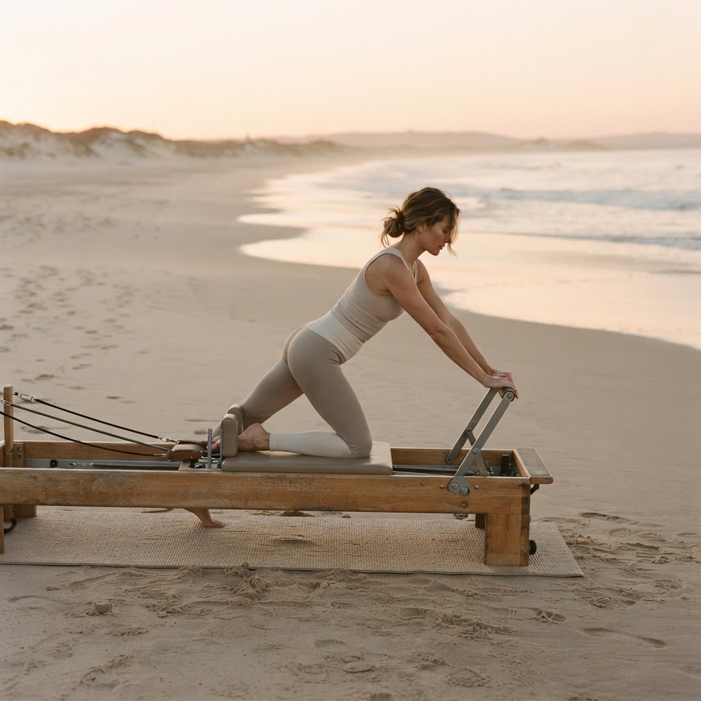 Pilates en la playa