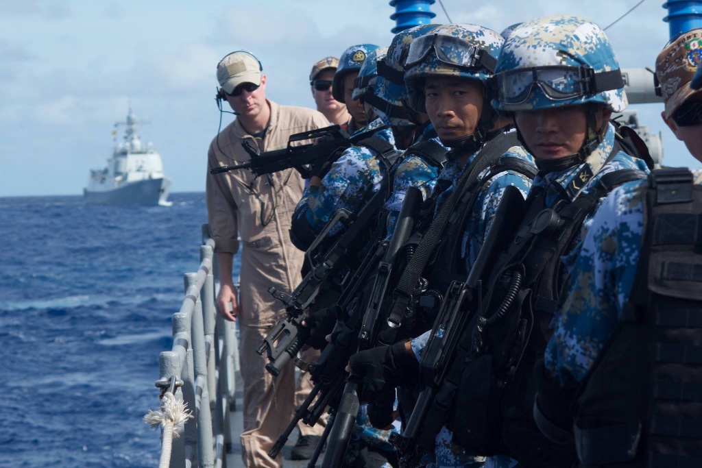 Justin Howell during Navy intelligence training