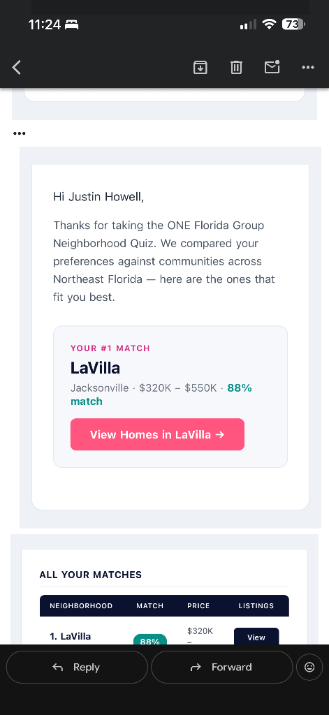 Branded lead email