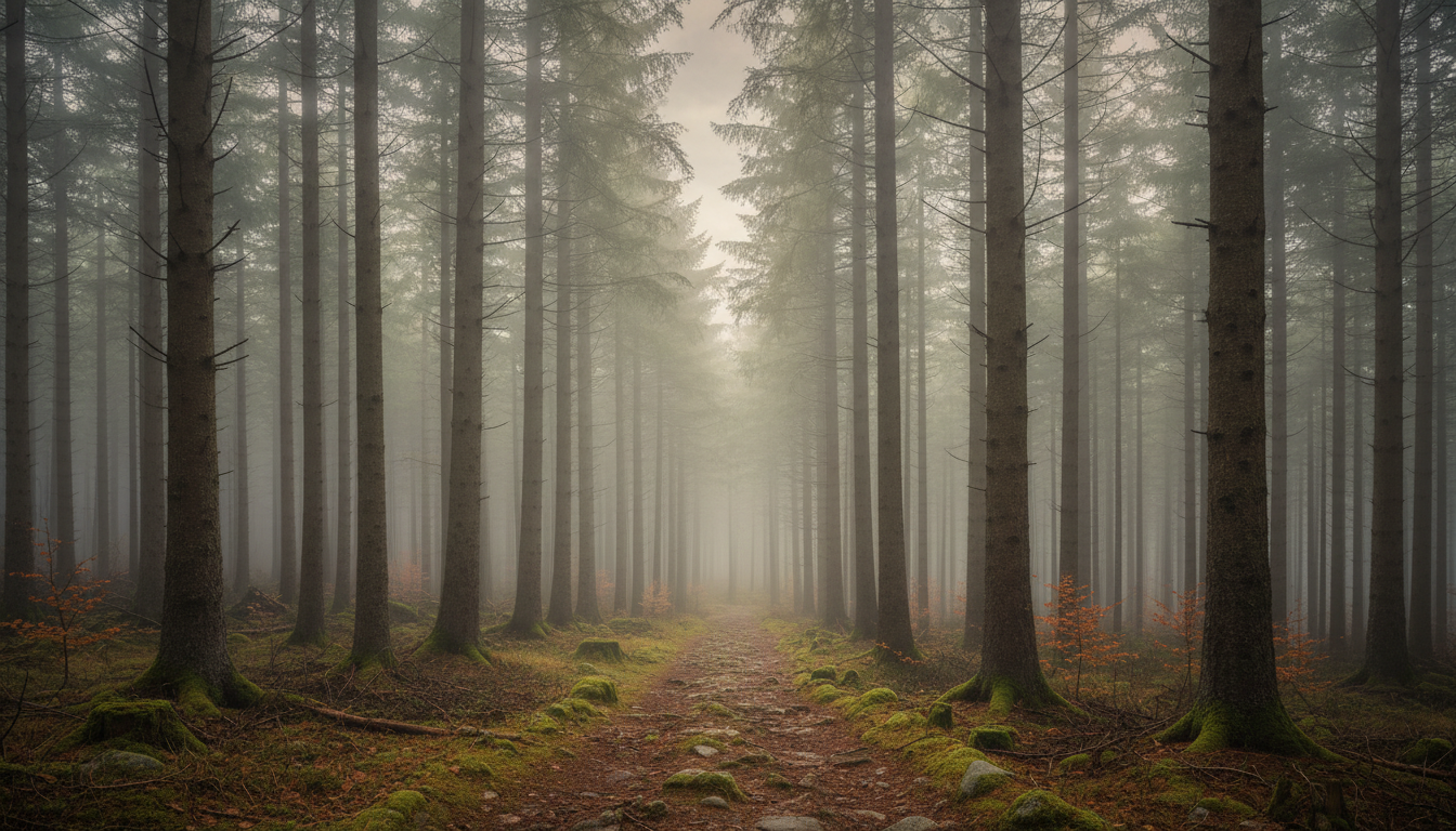 Peaceful forest path