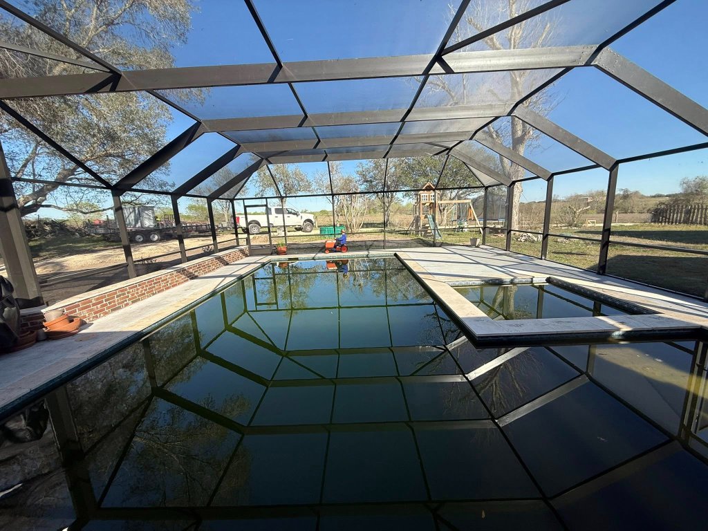Screened pool enclosure built by Southern Construction in Lake Helen FL