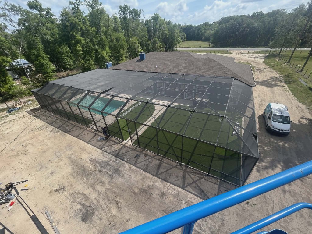 Custom pool enclosure installation near Lake Helen
