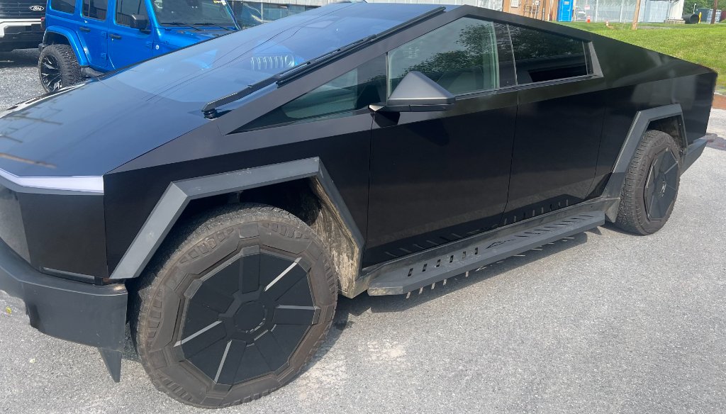 Cybertruck gloss black vinyl wrap