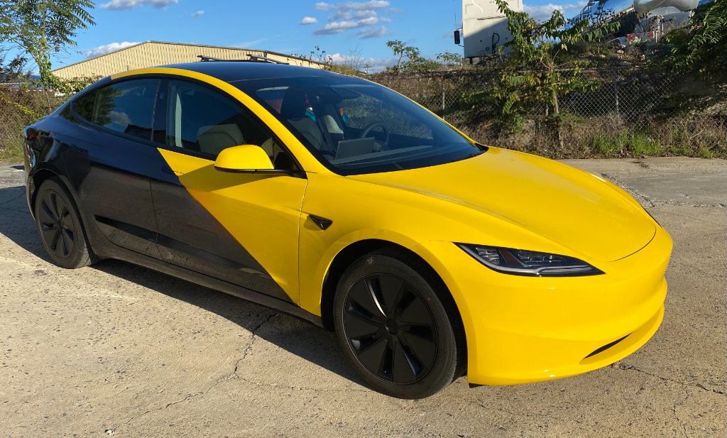 Tesla 2 tone vinyl wrap & full tint