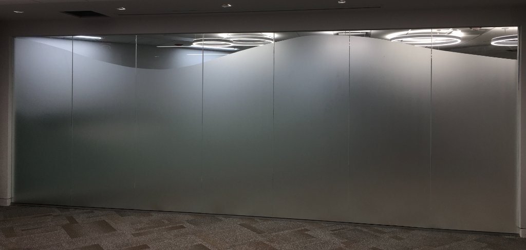 Commercial frosted film wave pattern