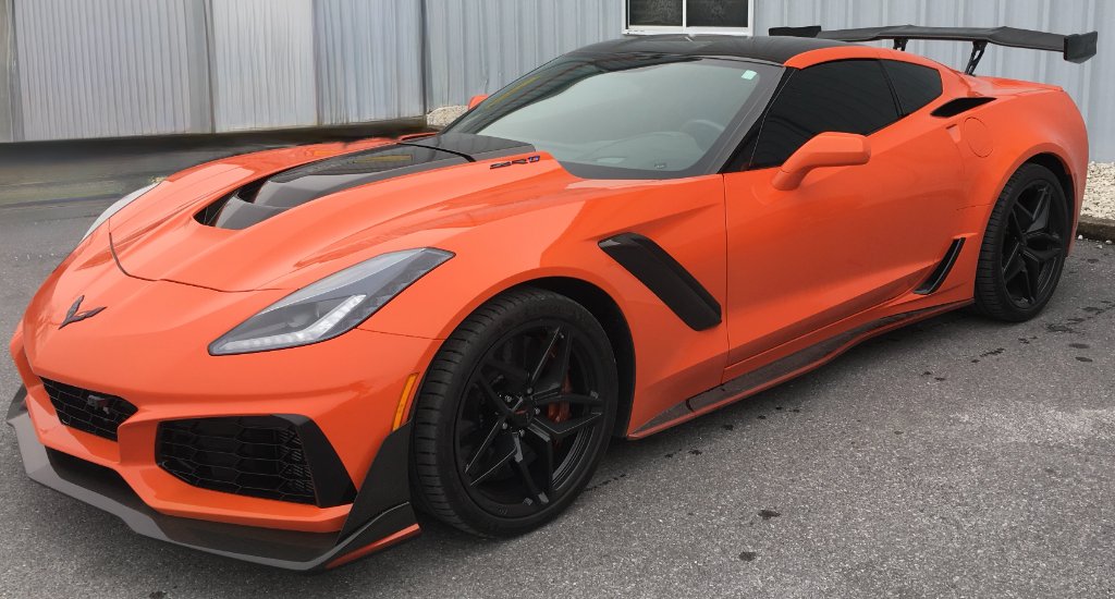 Orange Corvette driver passenger (DP) tint