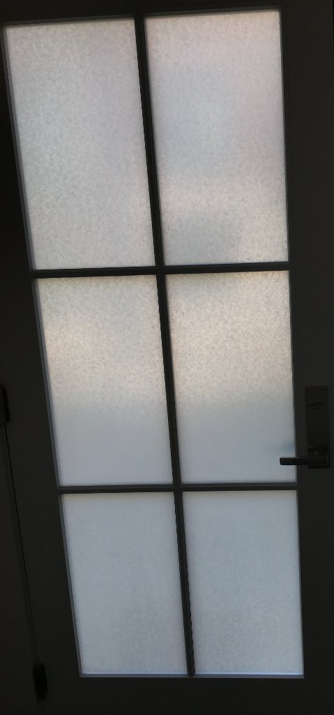 Residential frosted film door glass