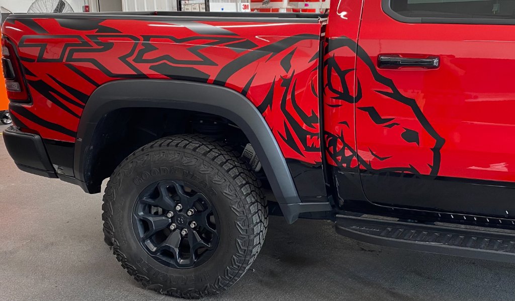 RAM TRX bed vinyl wrap