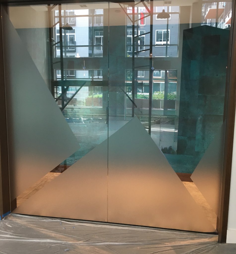 Commercial frosted film triangular pattern