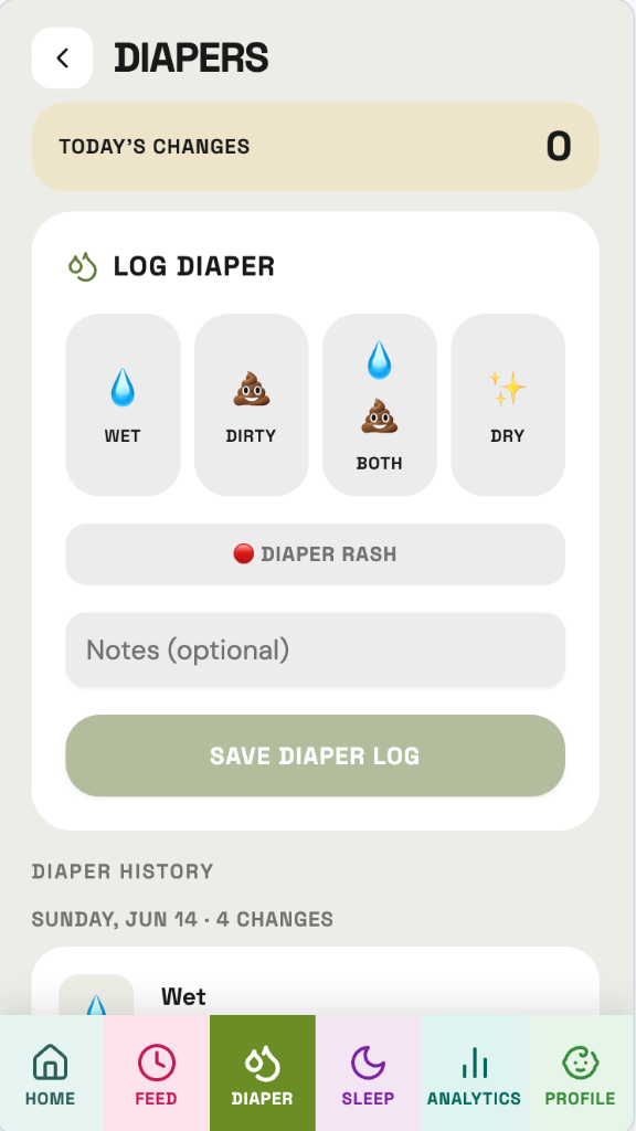 Diaper Log
