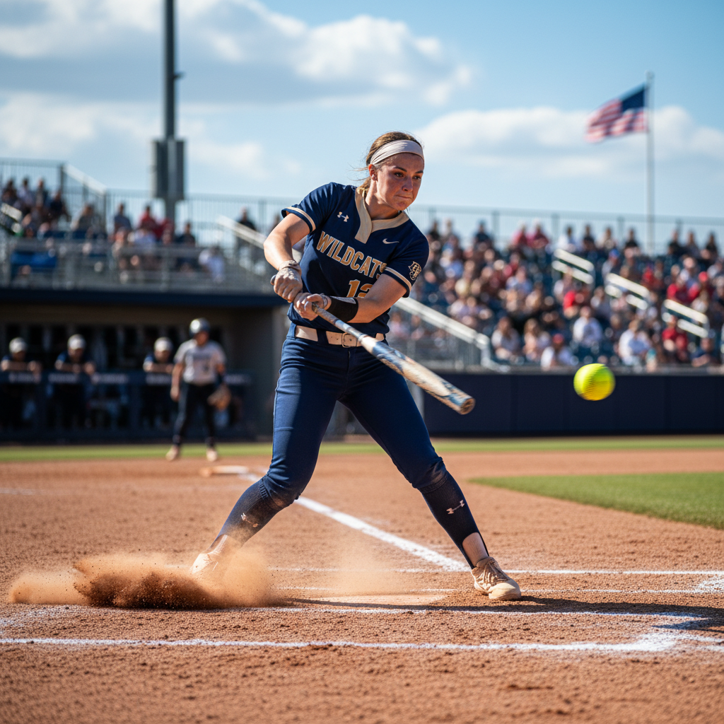 Australian softball player competing at a US college