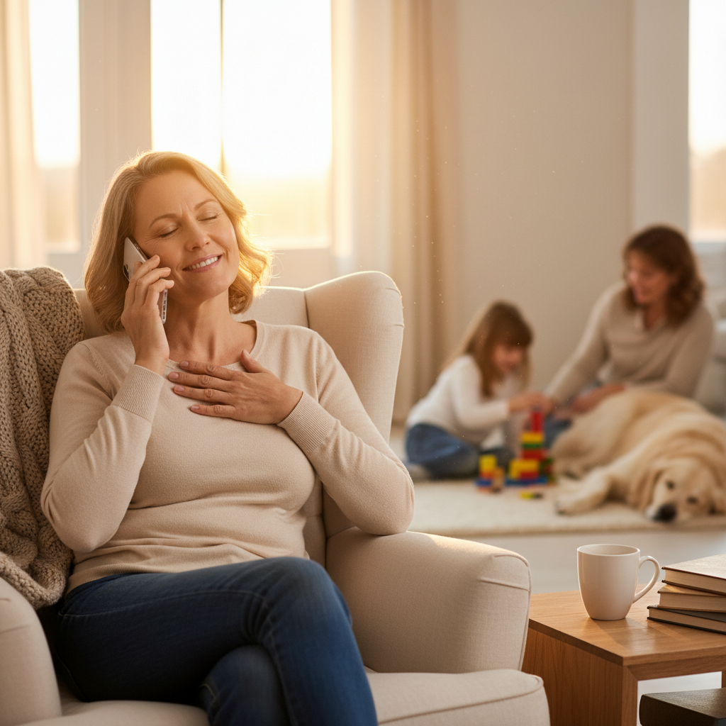 Relieved parent receiving support during a medical claim