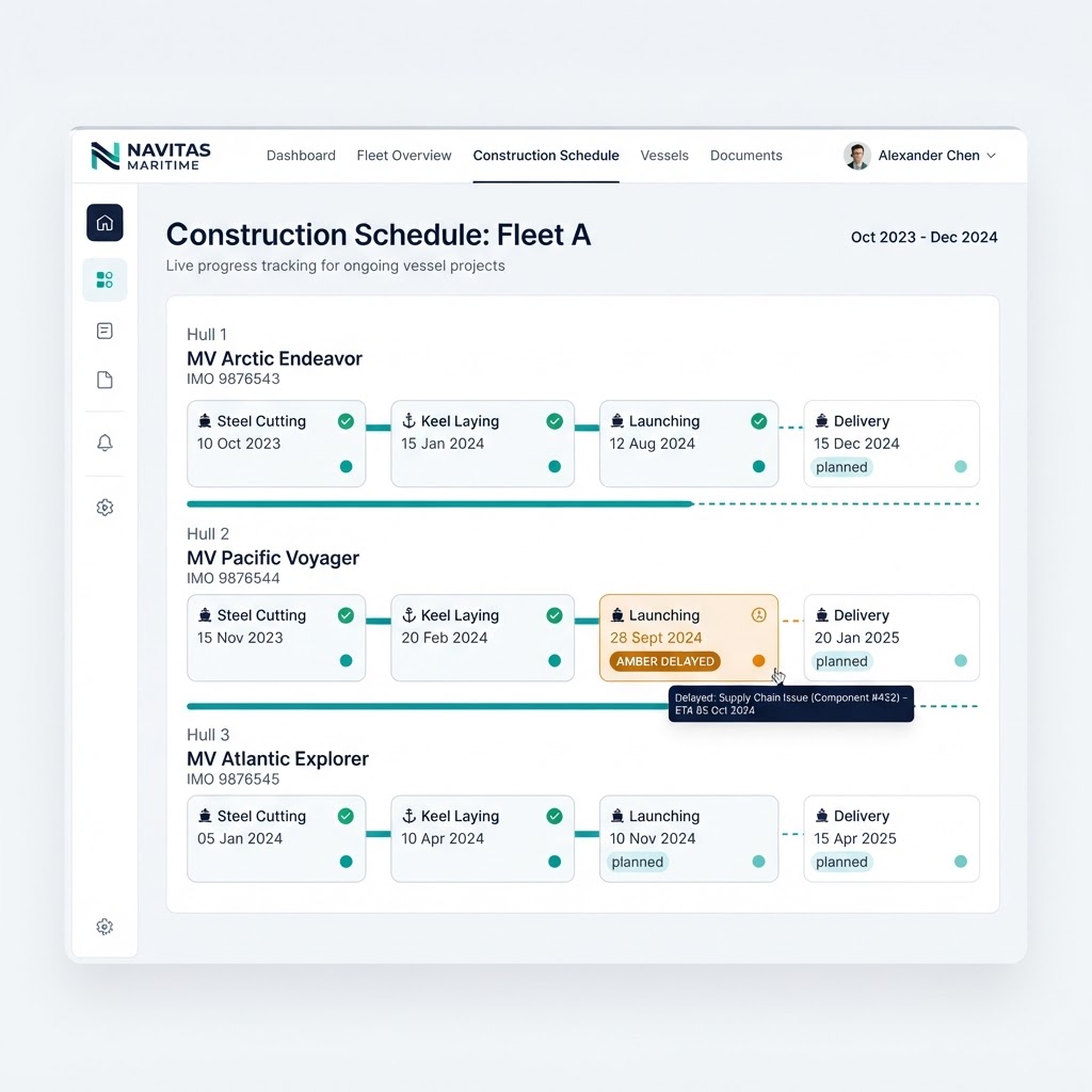 Construction milestones, live