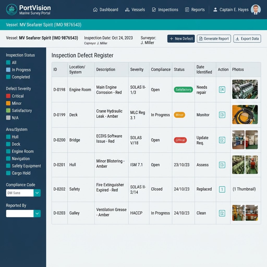 Inspection & Defect Registers
