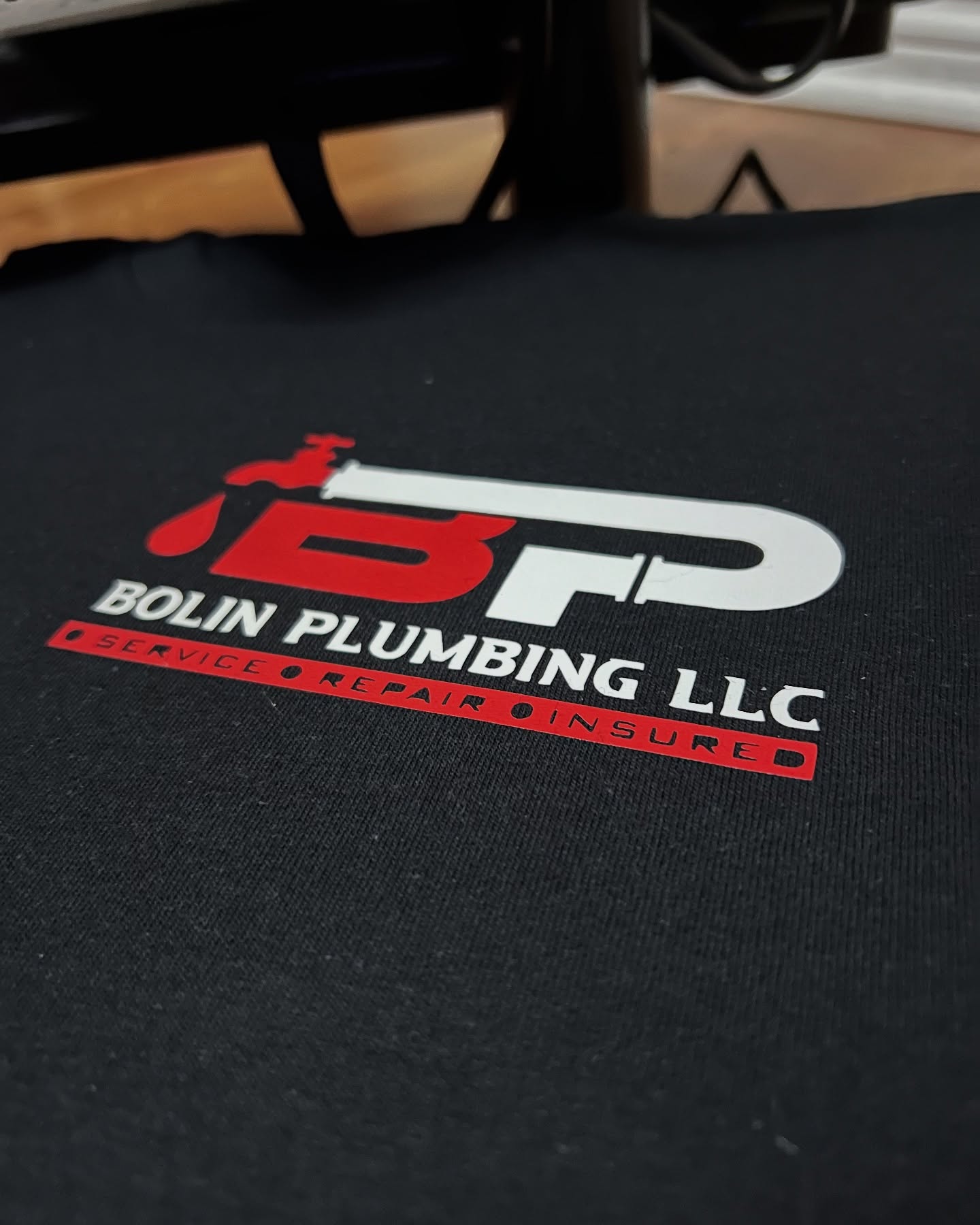 Custom tee for Bolin Plumbing LLC