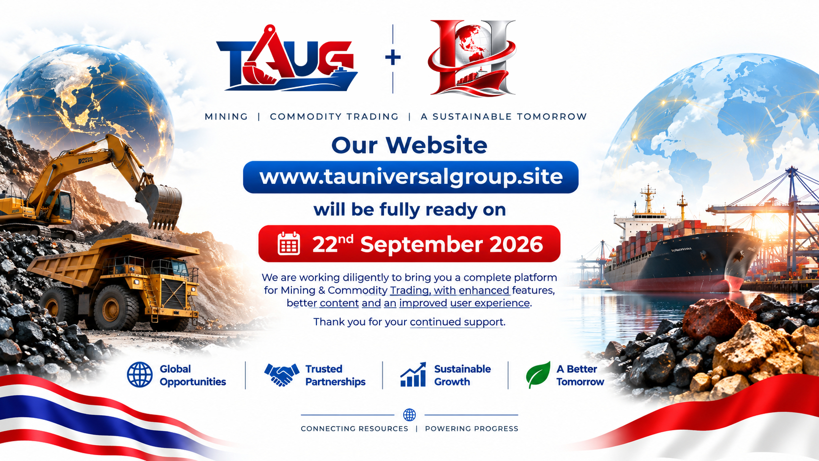 TAUG + PTHI launch announcement — fully ready 22nd September 2026