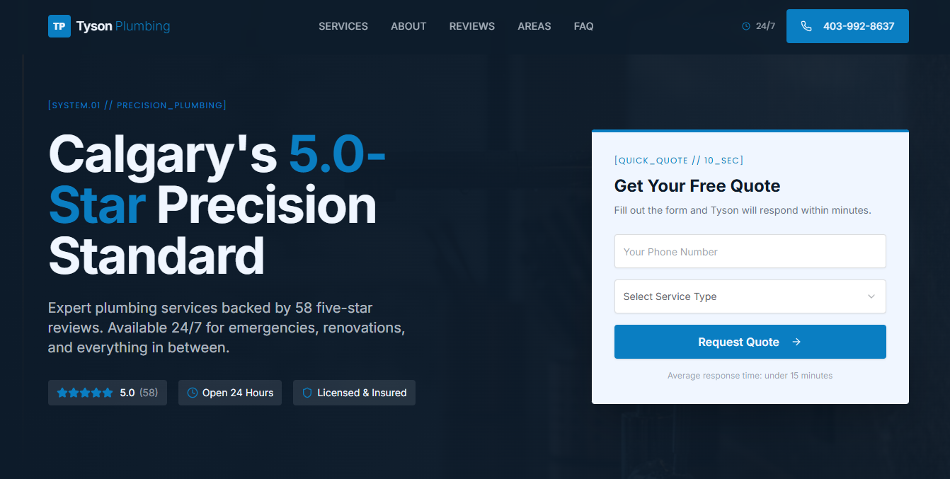 Plumbing Web Site Template template preview