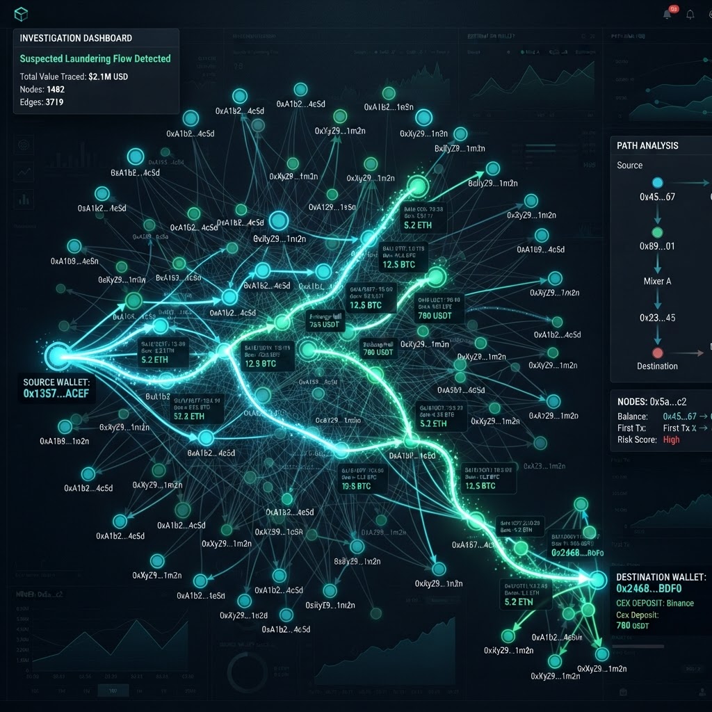 Transaction Graph Analysis: Building the Money Trail