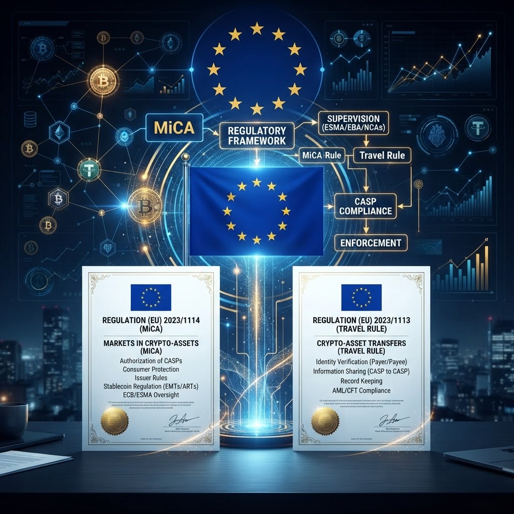 EU Crypto Regulations: MiCA and the Travel Rule Explained