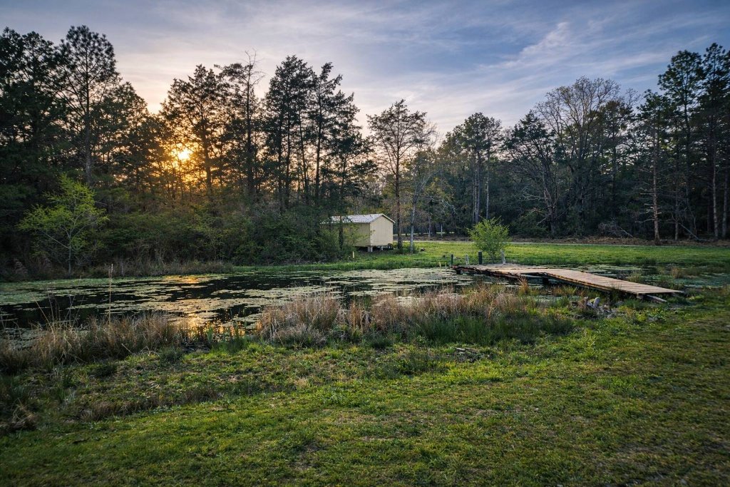 Mystic Spitz farmstead at sunset