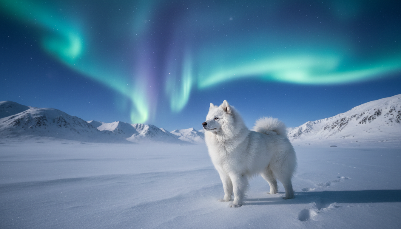 Spitz in Arctic wilderness