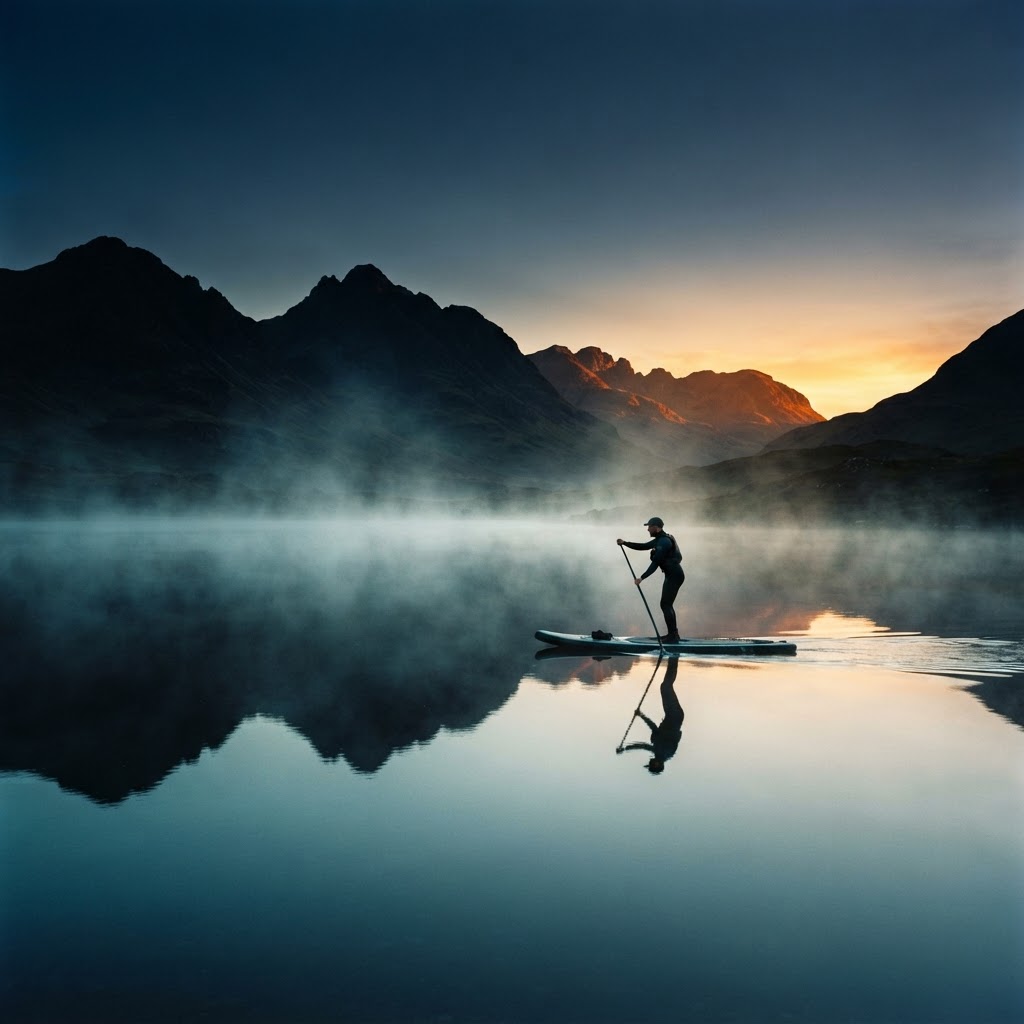 Still water at first light