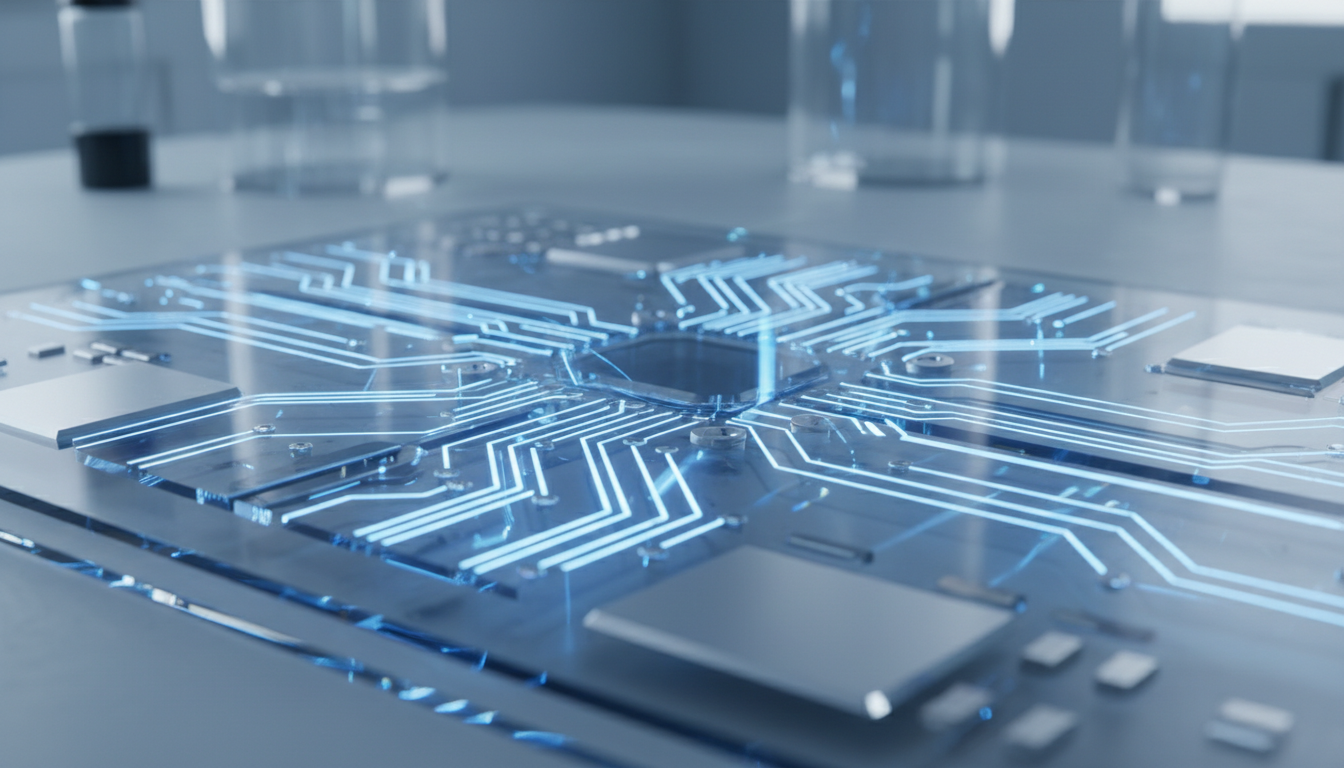 Glass circuit board with light pulses