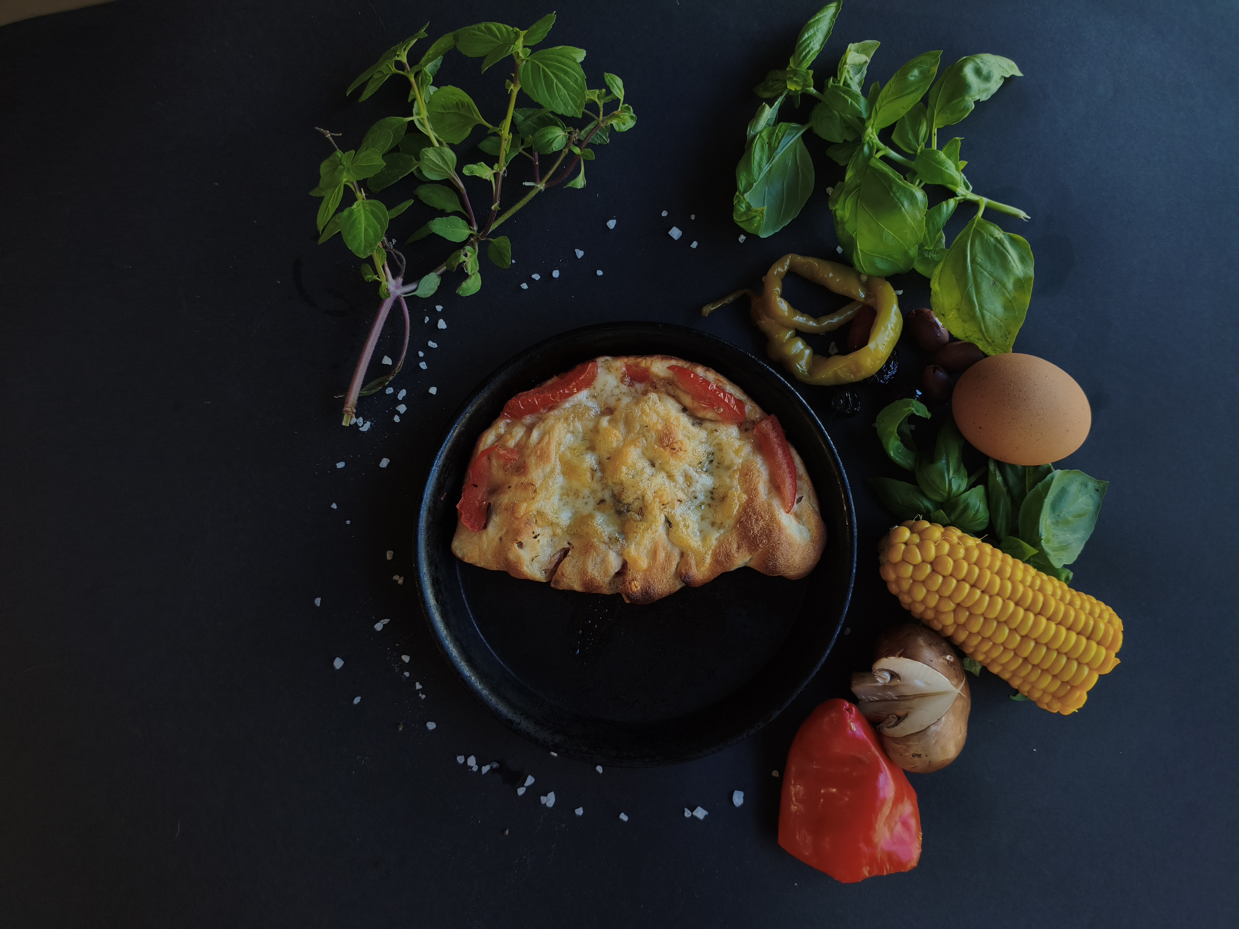 Calzone mit frischen Zutaten