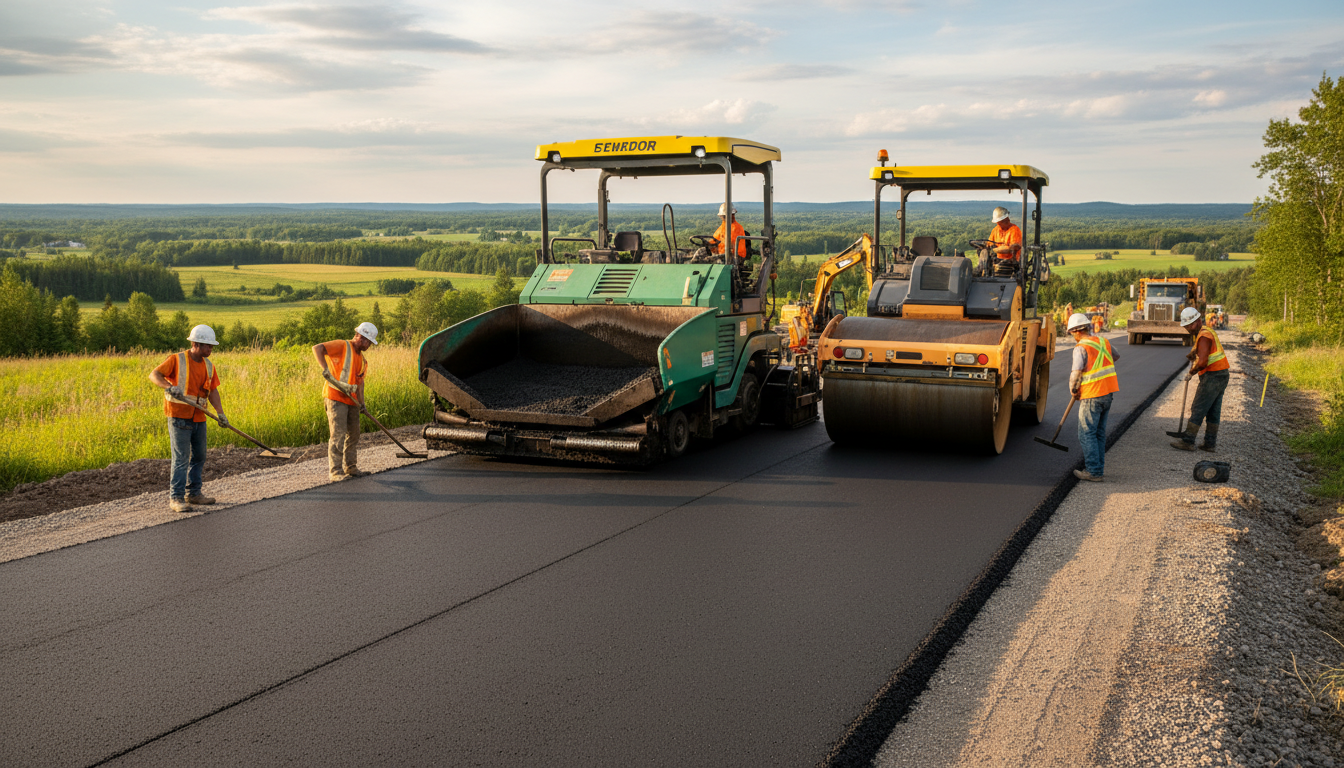 Municipal infrastructure and roads in Springwater Township